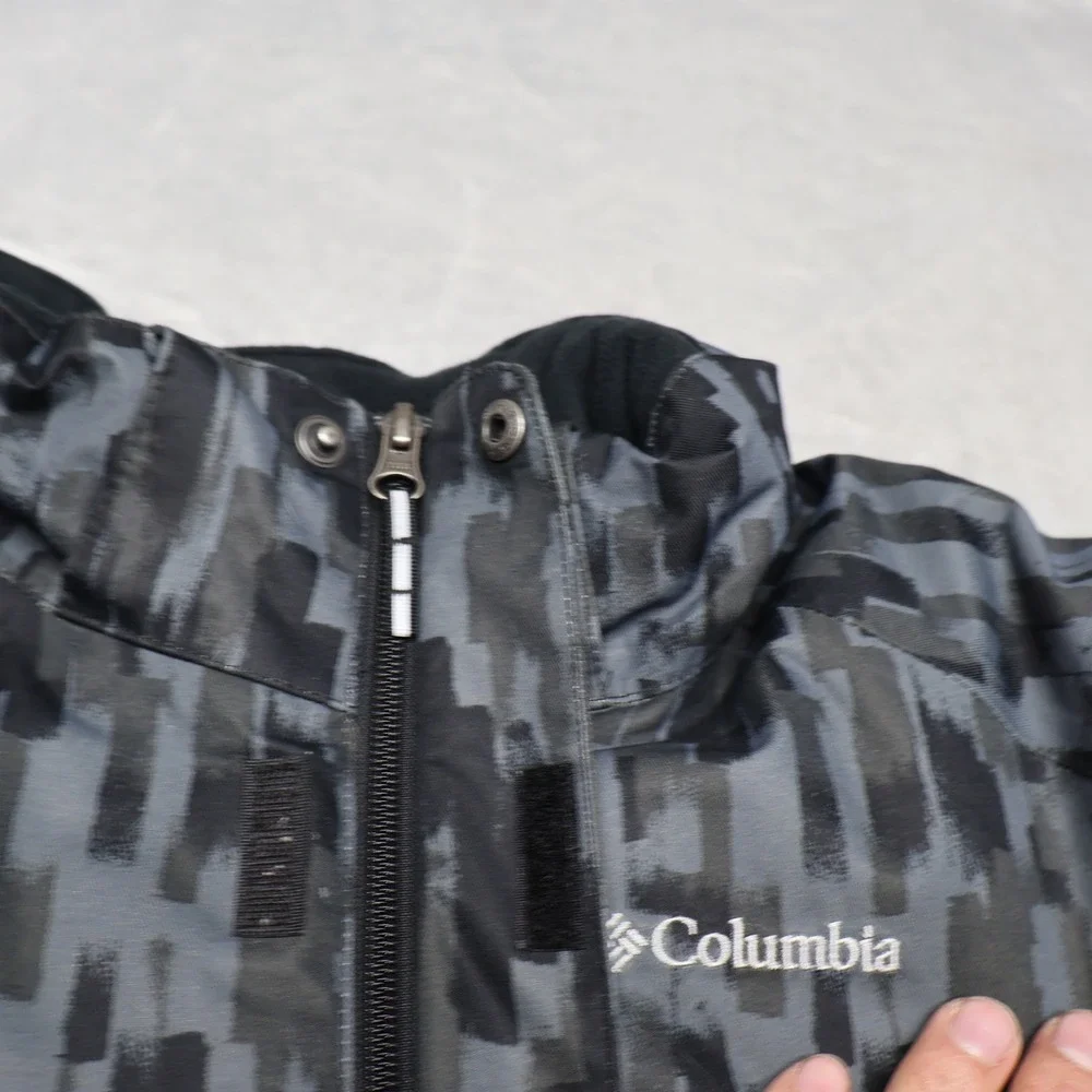 Columbia Jacket Boys Large Black Pixel Twist Tip Insulated Ski Snow Waterproof